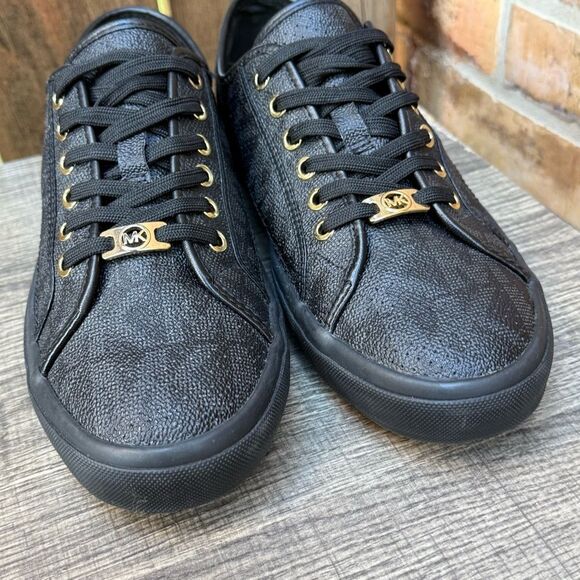 Michael Kors Boerum Sneakers Black MK Monogram Lasered Signature size 11 - Picture 8 of 16